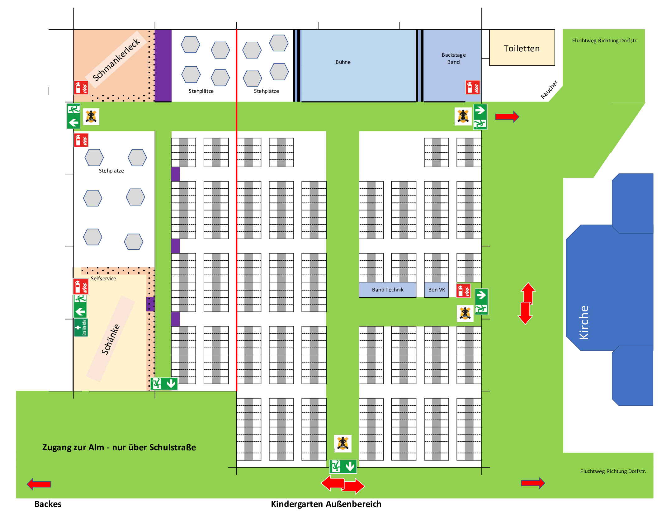 Almplan Sitzplätze